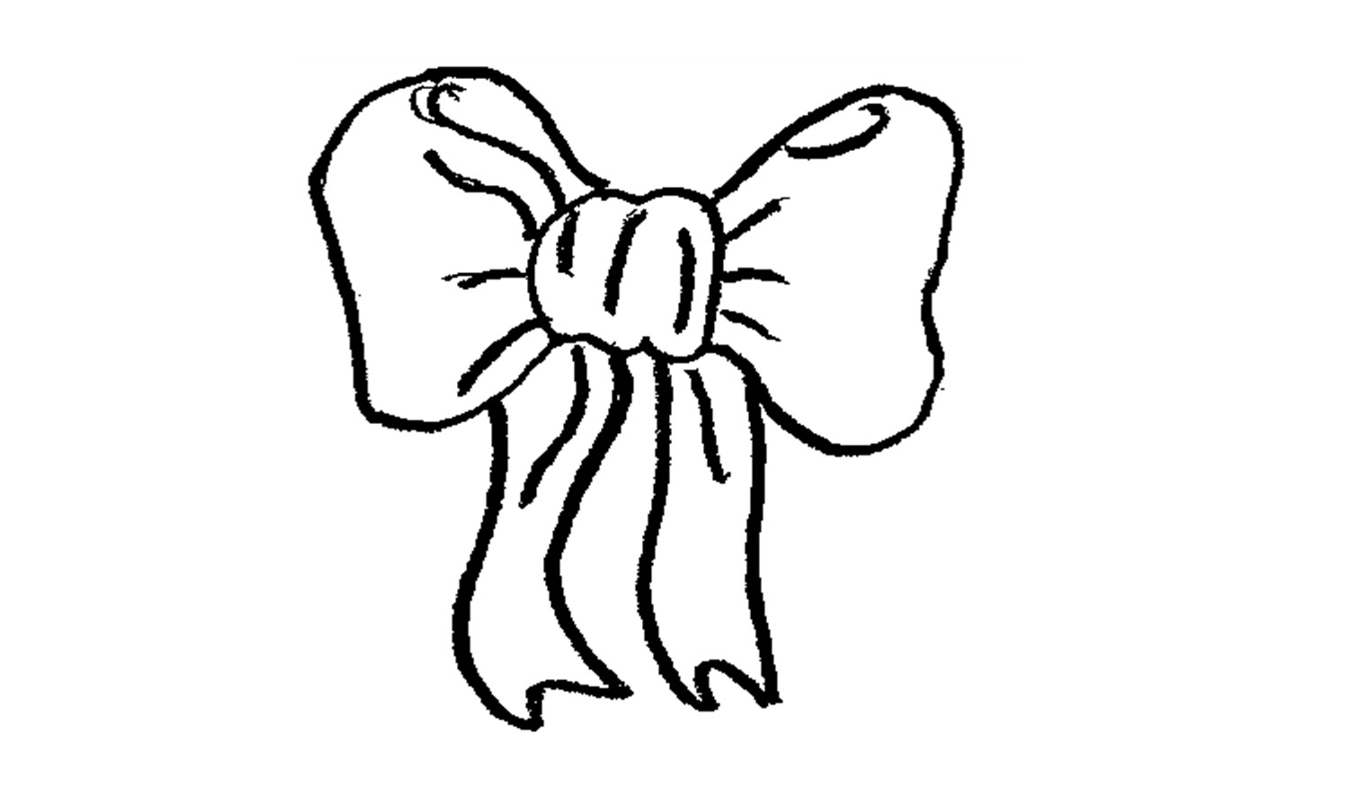1500x885 Drawing Of A Ribbon Bow Ribbon Bow Outline Images Pictures