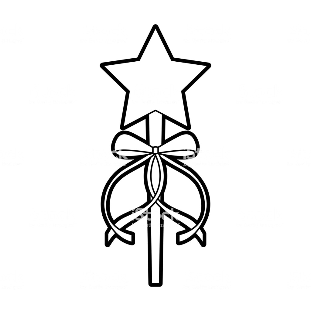 1024x1024 Princess Wand With Bow Ribbon Decoration Vector