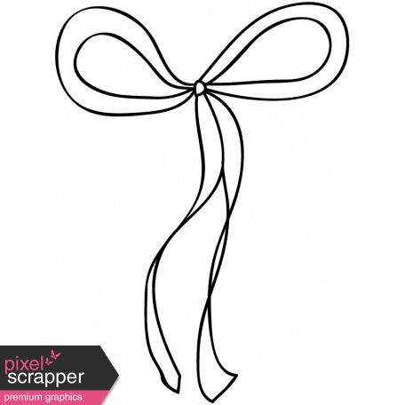 456x456 Bow Doodle Template Graphic