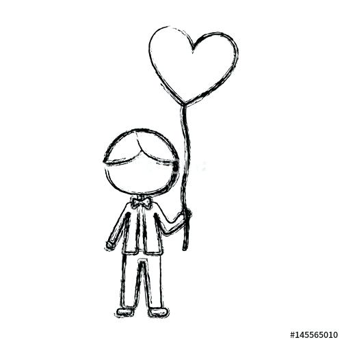 500x500 Drawing Of A Balloon Cartoon Balloon Drawing Images