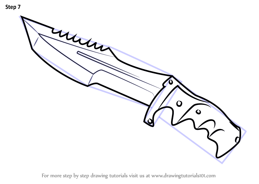 848x602 Learn How To Draw Huntsman Knife From Counter Strike