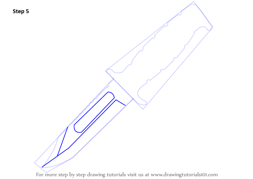 845x598 Learn How To Draw A Hunting Knife