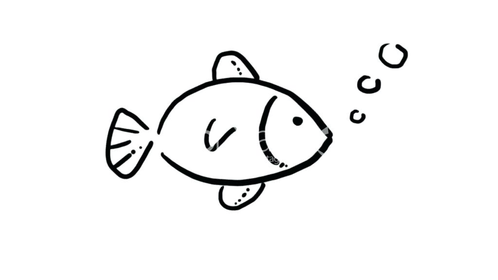 1024x576 How To Draw A Easy Fish Simple Fish Drawing Easy Way To Draw Fish