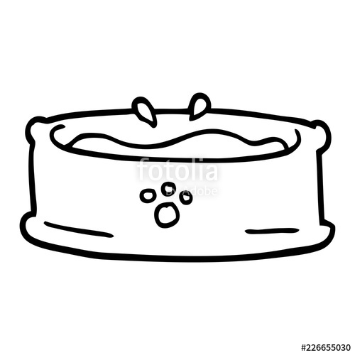 500x500 Line Drawing Cartoon Pet Bowl Stock Image And Royalty Free Vector