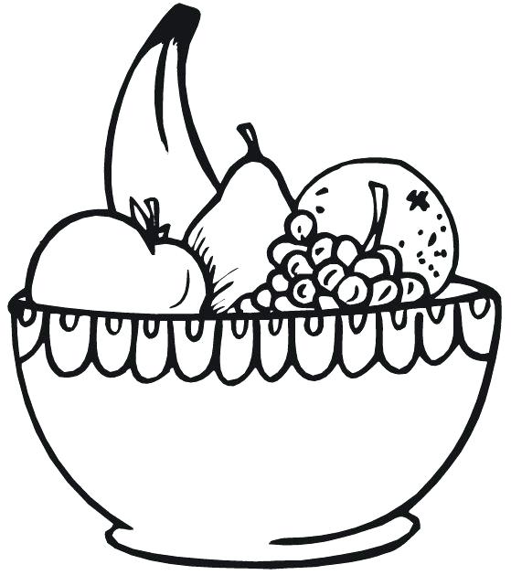 559x629 Drawing Of A Bowl Of Fruit Free Clip Art Fruits Line Drawing Fruit