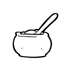 235x235 Line Drawing Cartoon Sugar Bowl Free Image