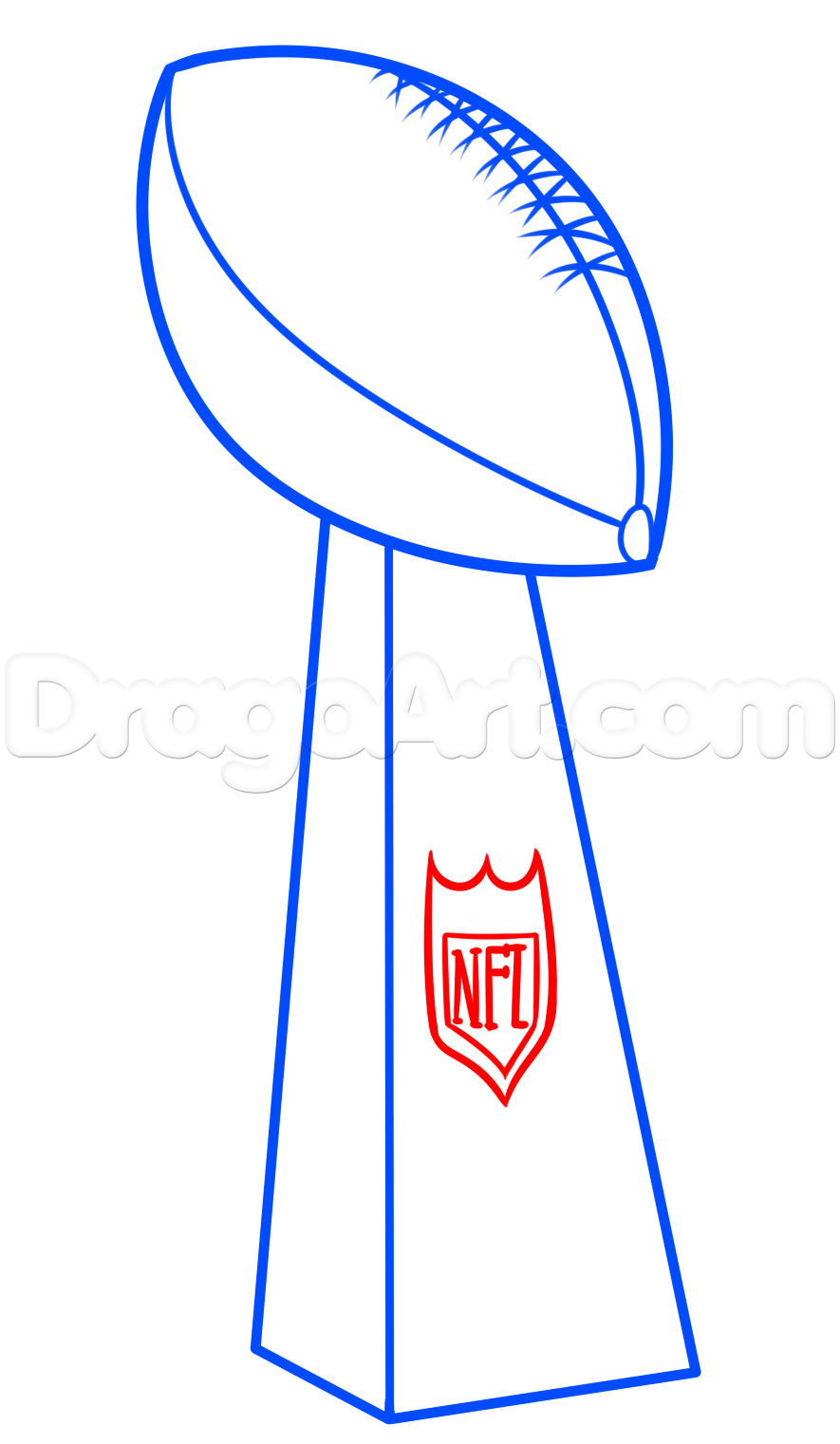 885x1521 Super Bowl Drawing Lesson, Vince Lombardi Trophy, Step