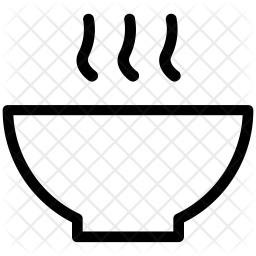 256x256 Soup Bowl Icon Of Line Style