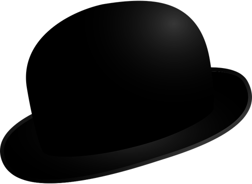 500x365 Bowler Hat Vector Drawing