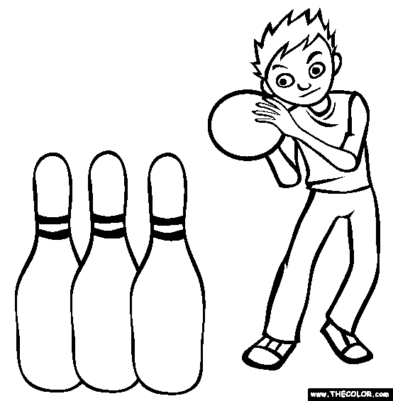 554x565 Wondrous Design Ideas Bowling Coloring Pages