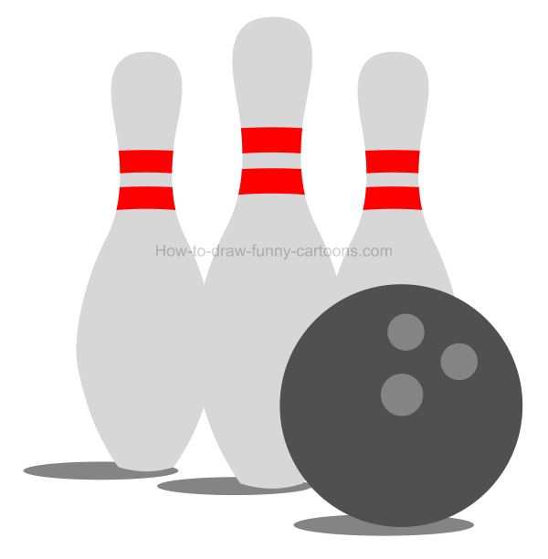 600x612 How To Draw A Bowling Clip Art Illustration