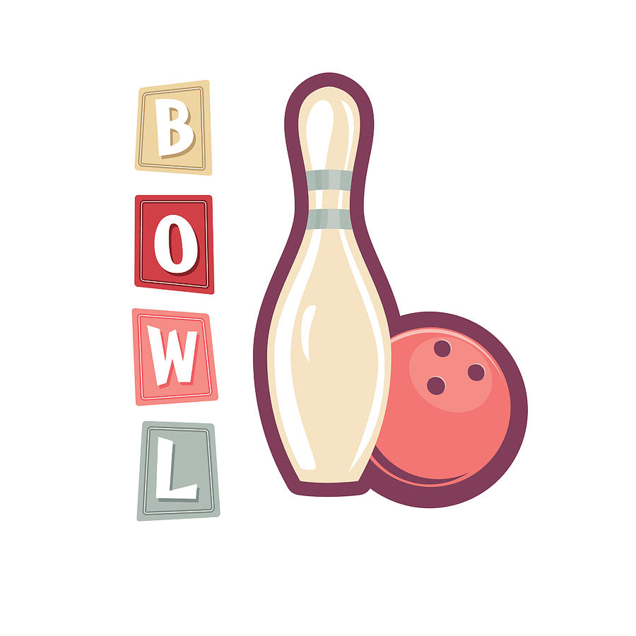 900x900 Retro Style Bowling Elements