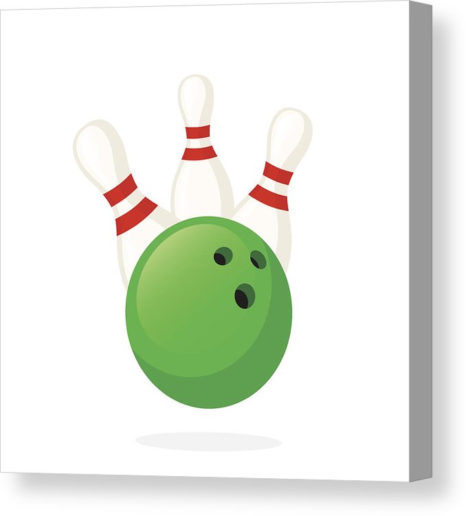 678x750 Bowling Ball Knocks Down Pins Canvas Print Canvas Art