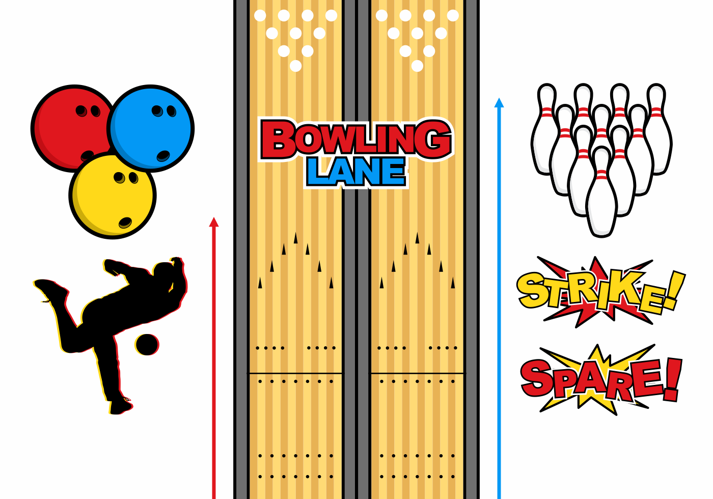 Bowling Lane Drawing | Free download on ClipArtMag