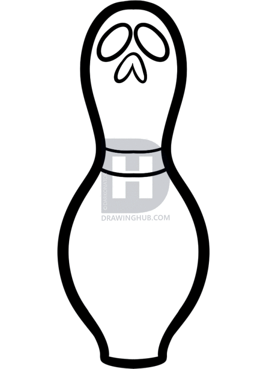 537x720 How To Draw A Pin, Bowling Pin, Step
