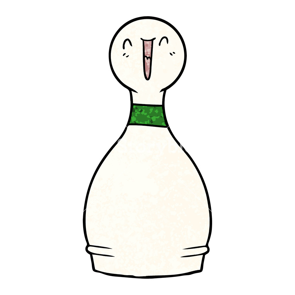 1000x1000 Cartoon Happy Bowling Pin Royalty Free Stock Image