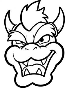 224x302 How To Draw Bowser Easy, Step