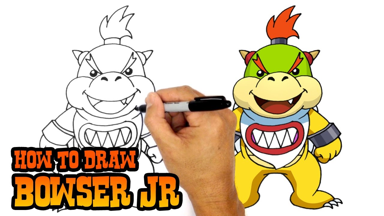 1280x720 How To Draw Bowser Jr Super Mario Bros