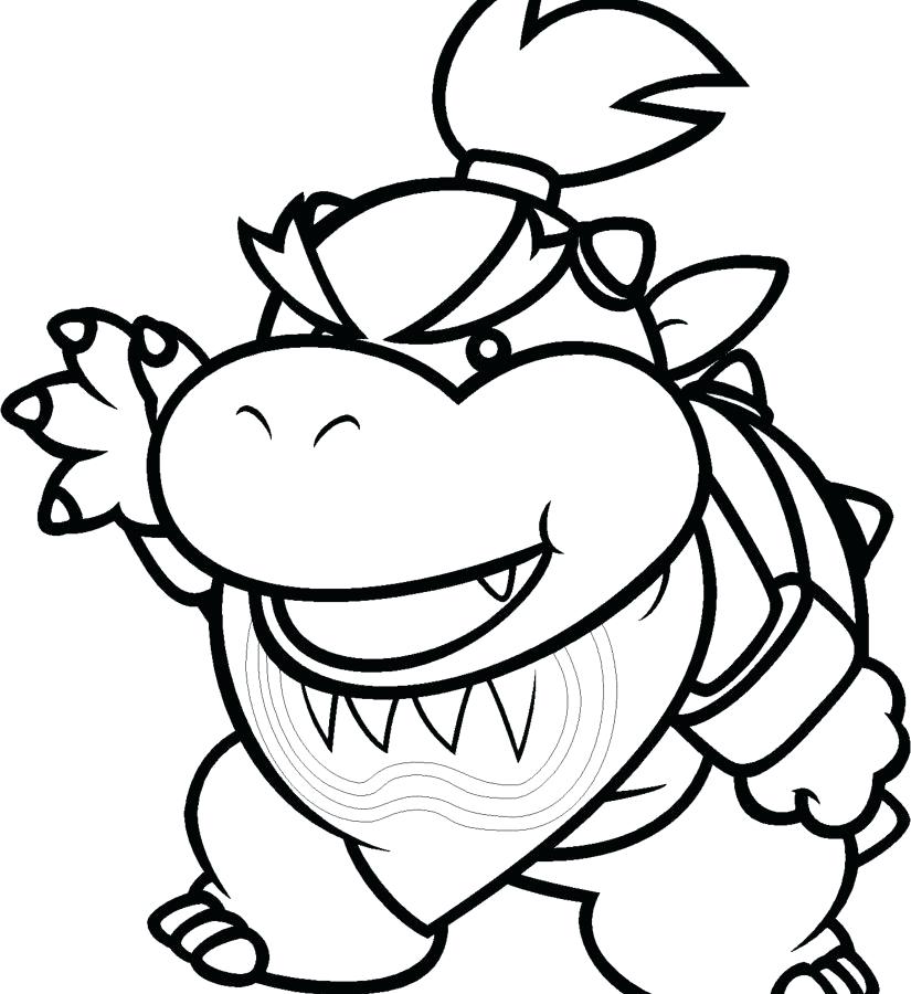 825x900 Bowser Coloring Pages Baby Coloring Pages Junior Jr Print Skeleton