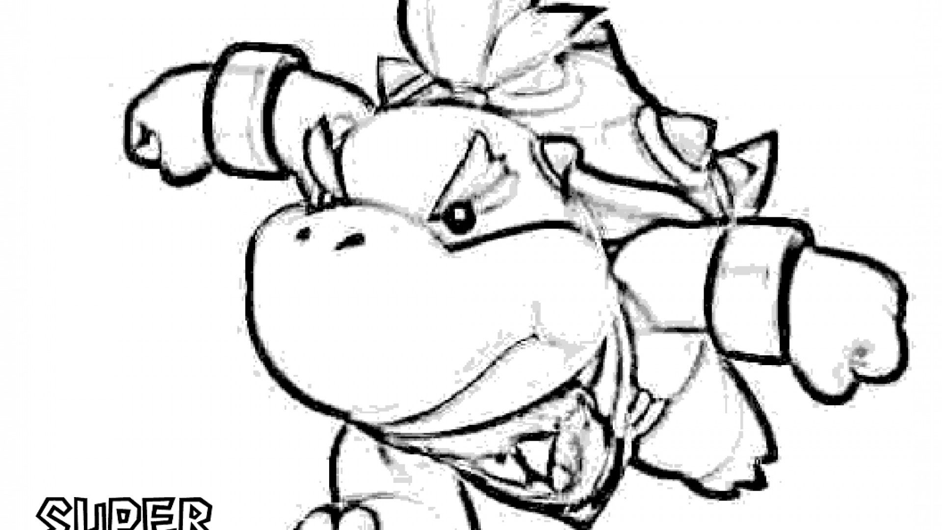 1920x1080 Singular Bowser Jr Coloring Pages Printable Jr Stock Photos Hd