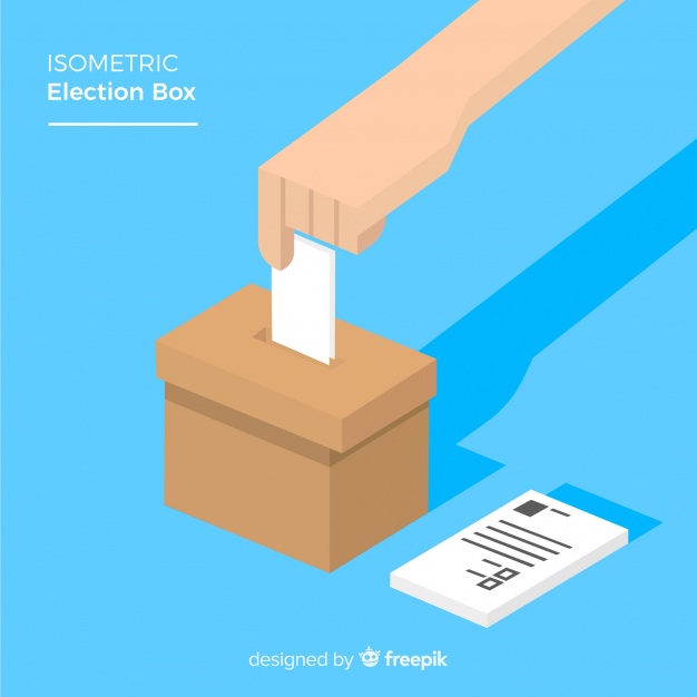 626x626 Isometric View Of Election Box Vector Free Download