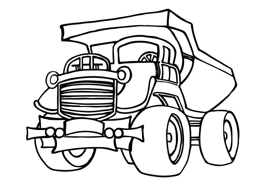 940x638 Dump Truck Coloring