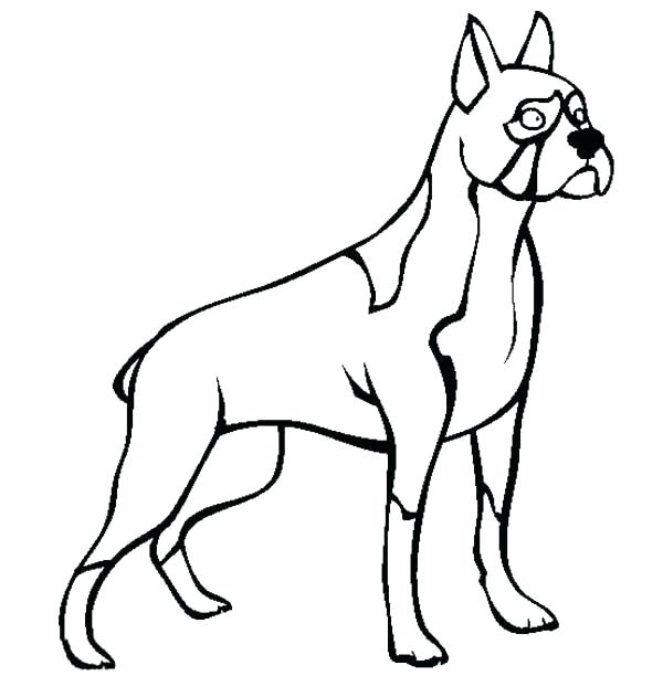600x612 Boxer Coloring Pages Coloring Pages Of Dogs Extremely Inspiration