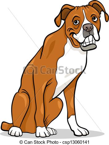 353x470 Boxer Purebred Dog Cartoon Illustration Cartoon Illustration