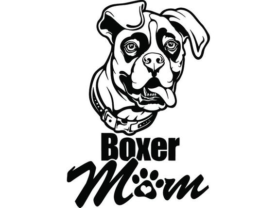 570x429 Boxer Mom Dog Breed K Animal Pet Hound Pedigree Canine Etsy
