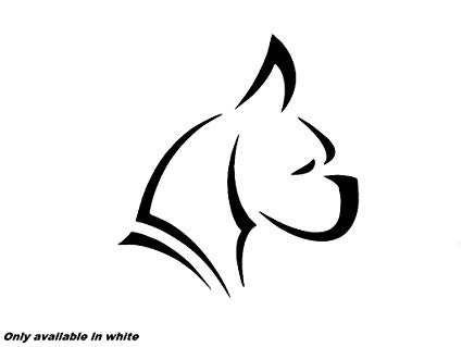 425x319 Boxer Puppy Dog Car Truck Window Sticker Vinyl Decal