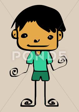 252x360 Cute Cartoon Boys And Girls Clip Art Illustration And Drawing