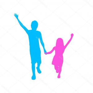 300x300 Unique Business Man Silhouette Excited Hold Hands Up Stock Vector