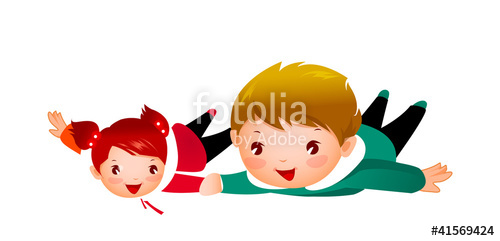 500x241 Boy And Girl Flying Holding Hands Stock Image And Royalty Free