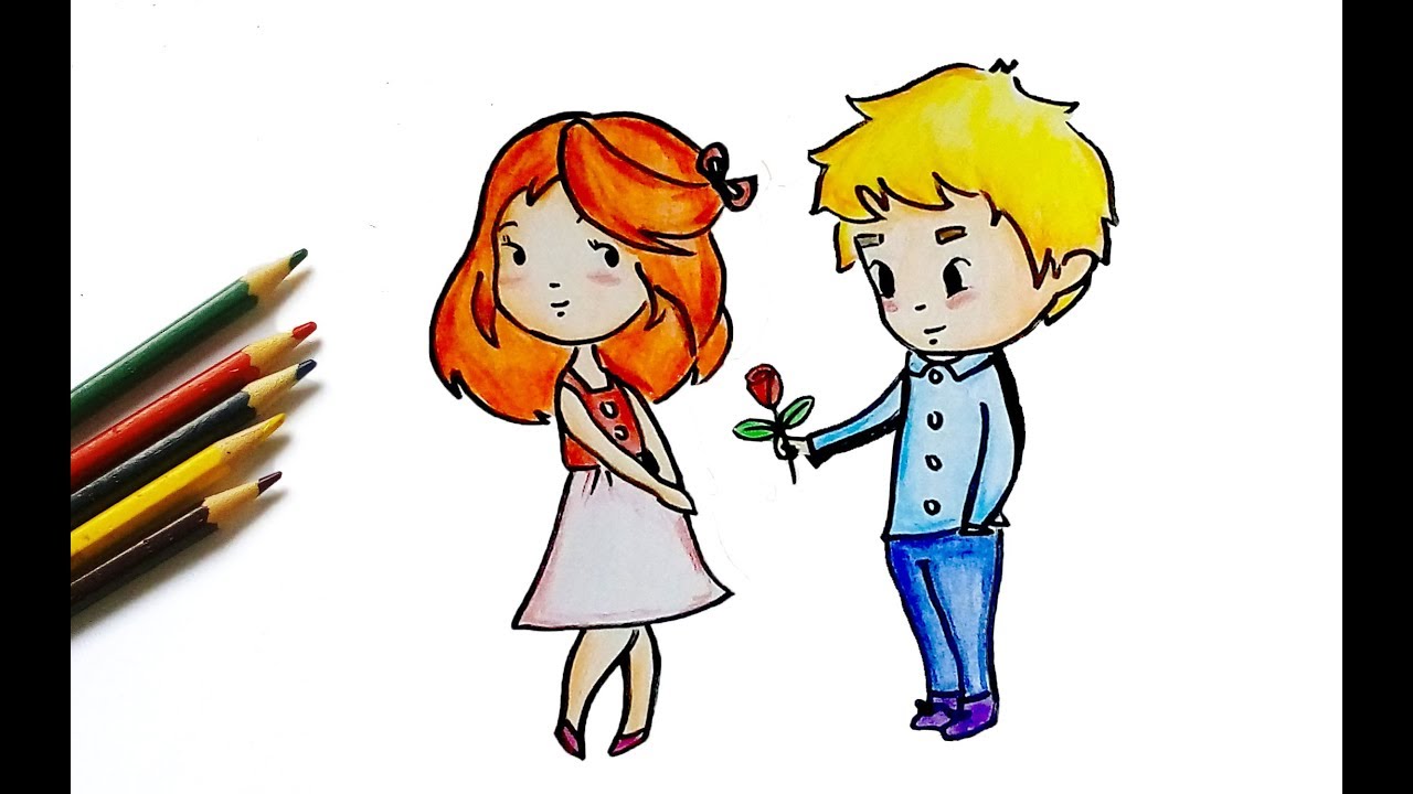 1280x720 How To Draw A Cute Love Scene For Kids