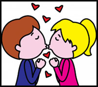 200x177 How To Draw Kissing People And Animals With Easy Step