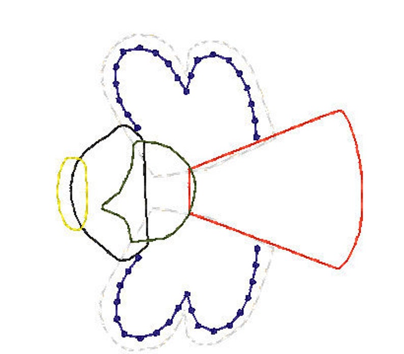 794x695 Curly Hair Boy Or Girl Angel Applique Etsy