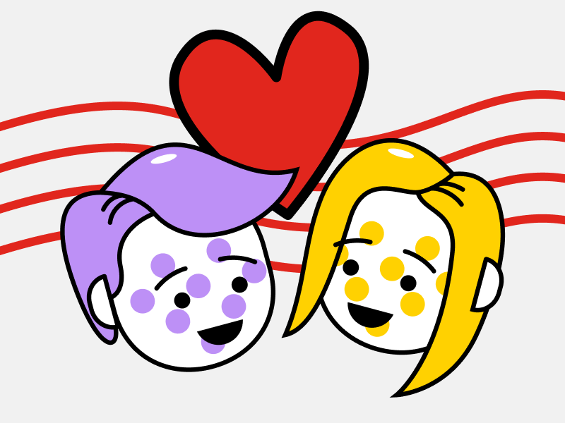 800x600 Dotted Faces Love