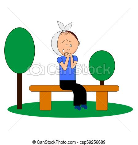 450x470 A Boy Crying From A Toothache On A Bench A Boy Crying