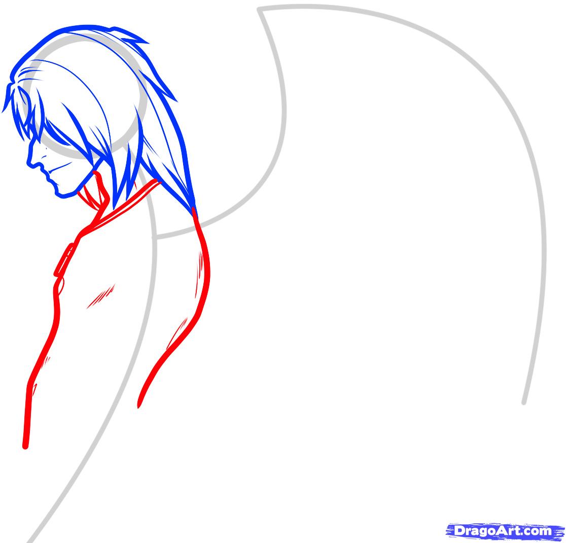 1116x1070 Draw An Angel Boy, Angel Man, Step