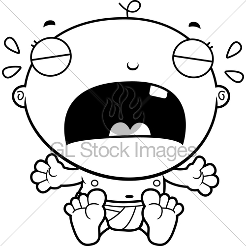 500x500 Cartoon Baby Boy Crying Gl Stock Images