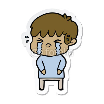 400x400 Sticker Of A Cartoon Boy Crying Buy Photos Ap Images Detailview