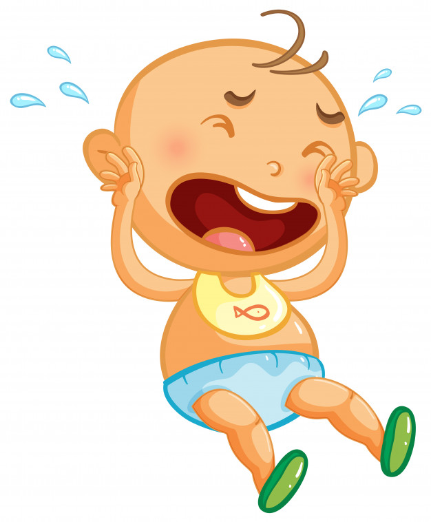 626x758 Baby Boy Crying On White Background Vector Free Download