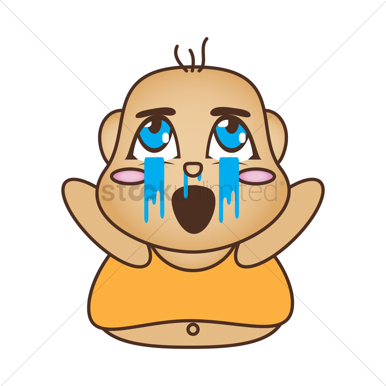 1300x1300 Boy Crying Vector Image