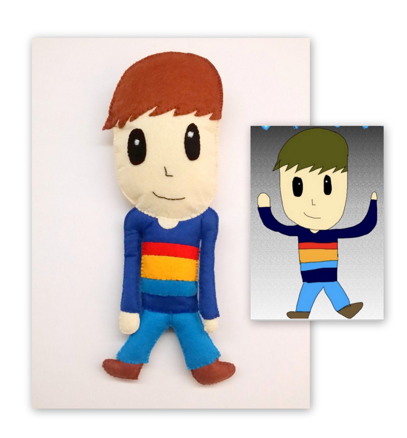 1394x1500 Toy From Drawing Gift For Kids Personalized Doll Boy Etsy