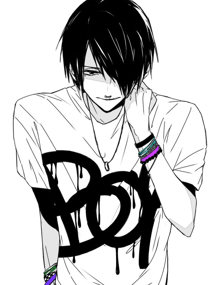 736x964 Drawing Guy Anime Bad Boy For Free Download