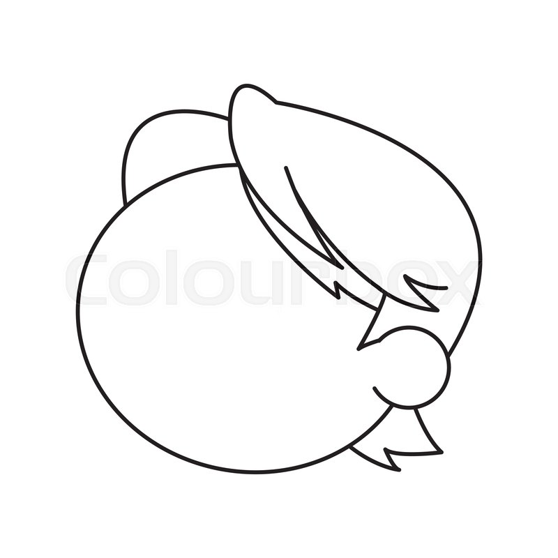 800x800 Outline Head Boy Little Hair Style Stock Vector Colourbox