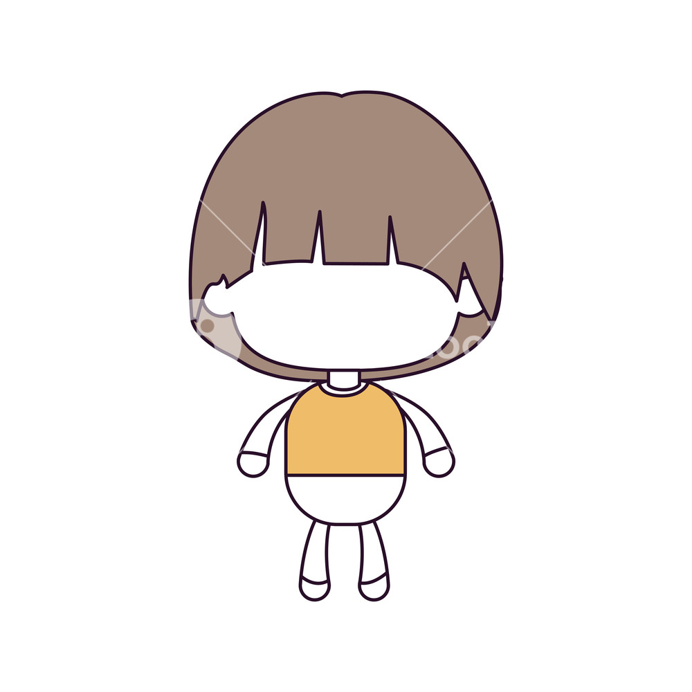 1000x1000 Silhouette Color Sections And Light Brown Hair Of Faceless Little