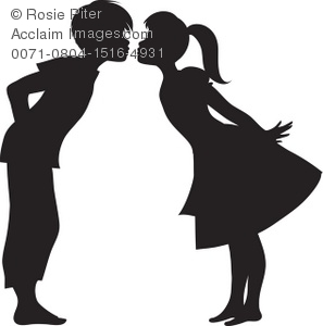 297x300 Collection Of 'girl And Boy Kissing Silhouette' Download More