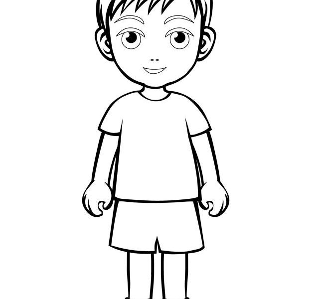 Boy Outline Drawing | Free download on ClipArtMag
