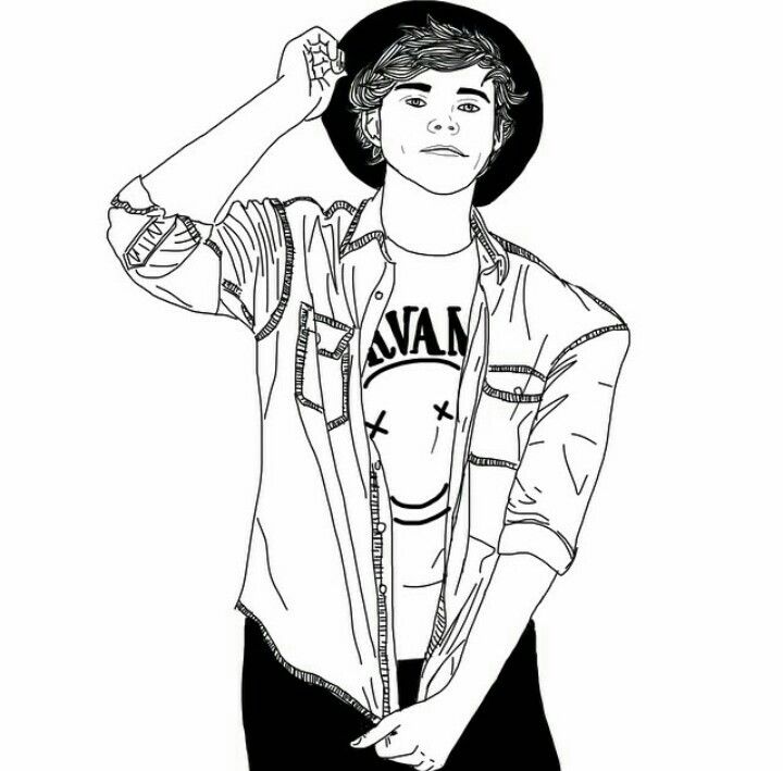 720x709 Tumblr Boy Outline Nope Just Ashton